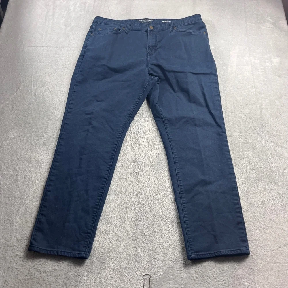 Banana Republic Travel Jean Mens 36x30 Athletic Fit Navy Blue Stretch Denim Pant